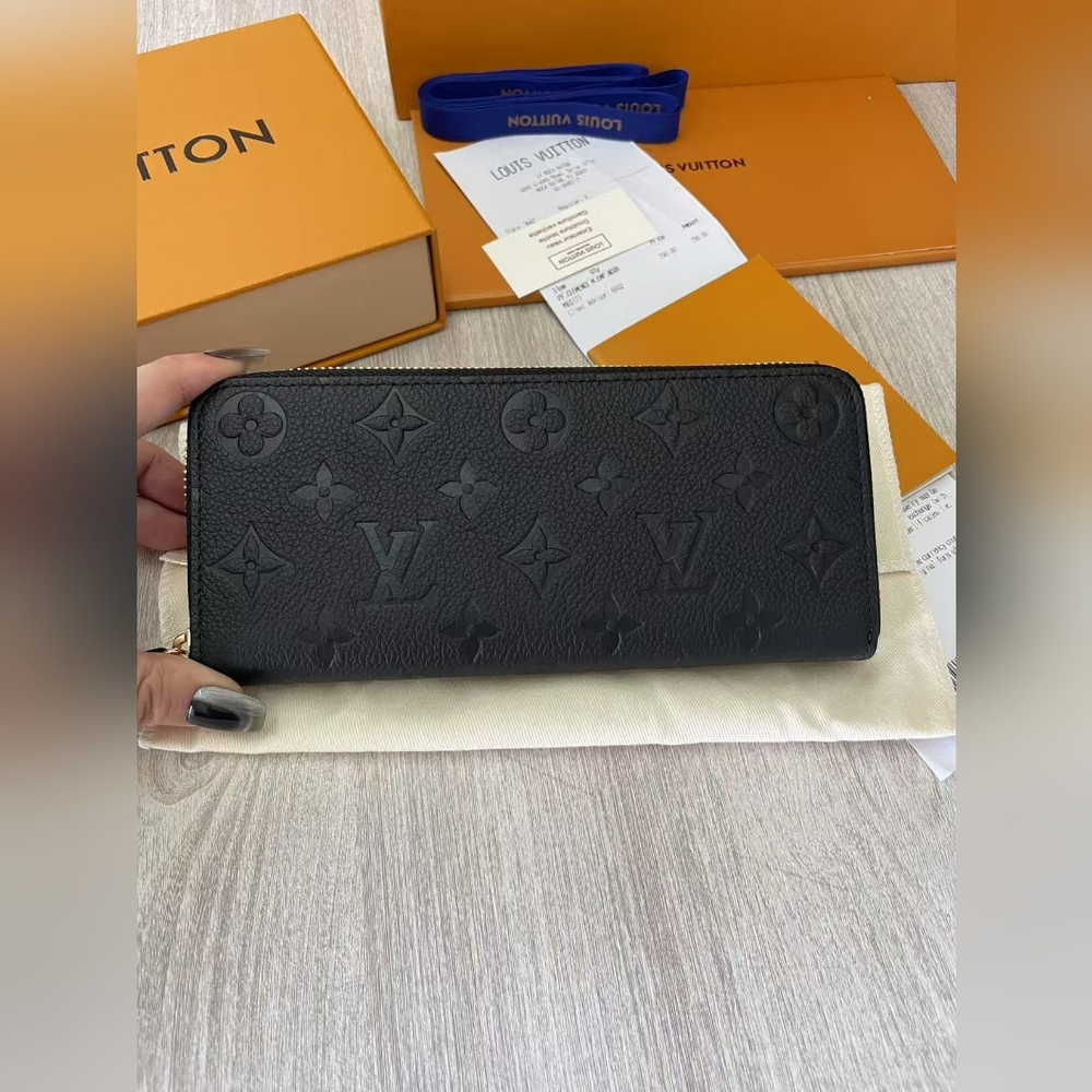 Louis Vuitton Monogram Empreinte leather Clemence Wallet